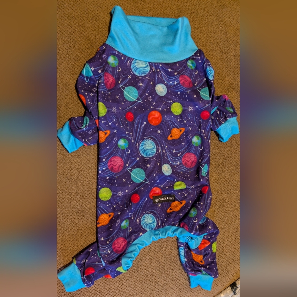 Spark Paws Space Dog Pajamas - Purple and Blue 3XL